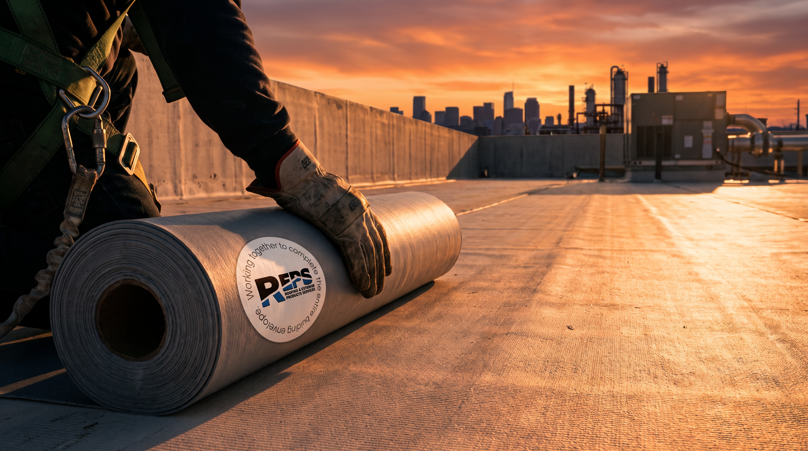Brand-integrated B-roll of the sponsor product on a roof at golden hour